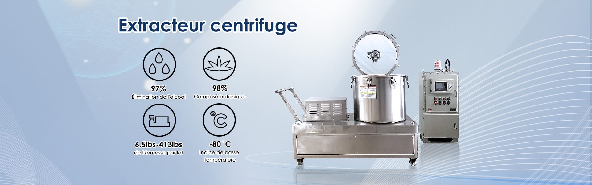 bannière d'extracteur centrifuge