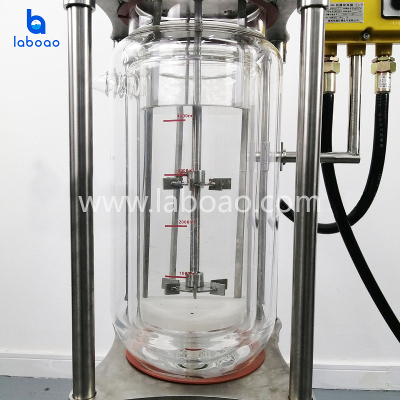 Réacteur en verre chemisé à trois couches antidéflagrant 1-5L