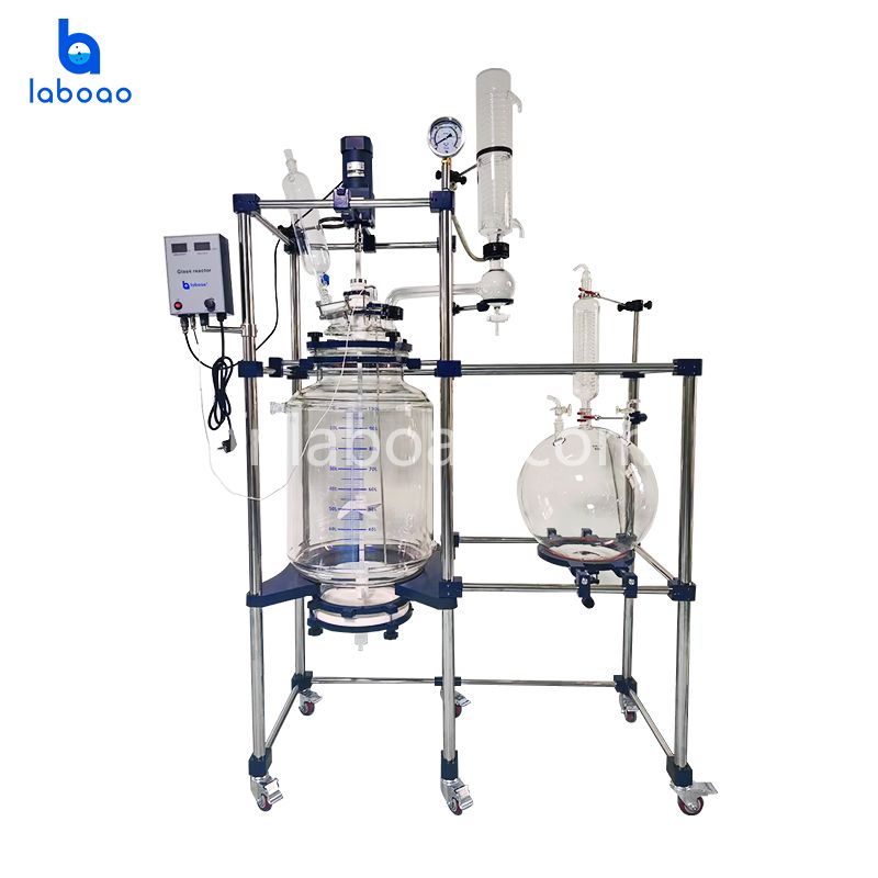 Réacteur en verre gainé de filtre de cristallisation 100L