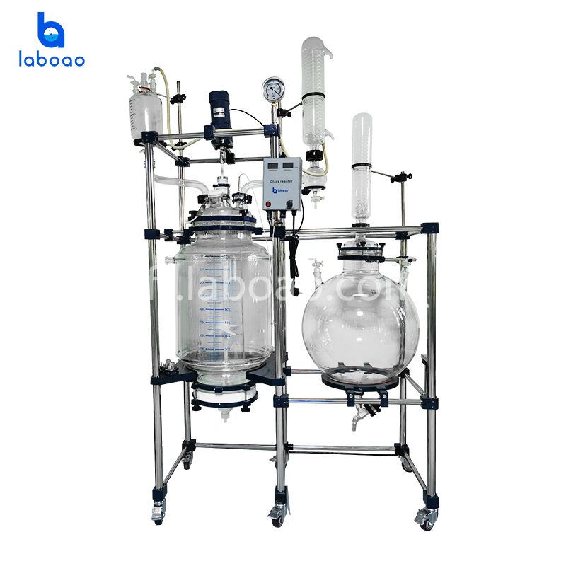 Réacteur en verre gainé de filtre de cristallisation 100L
