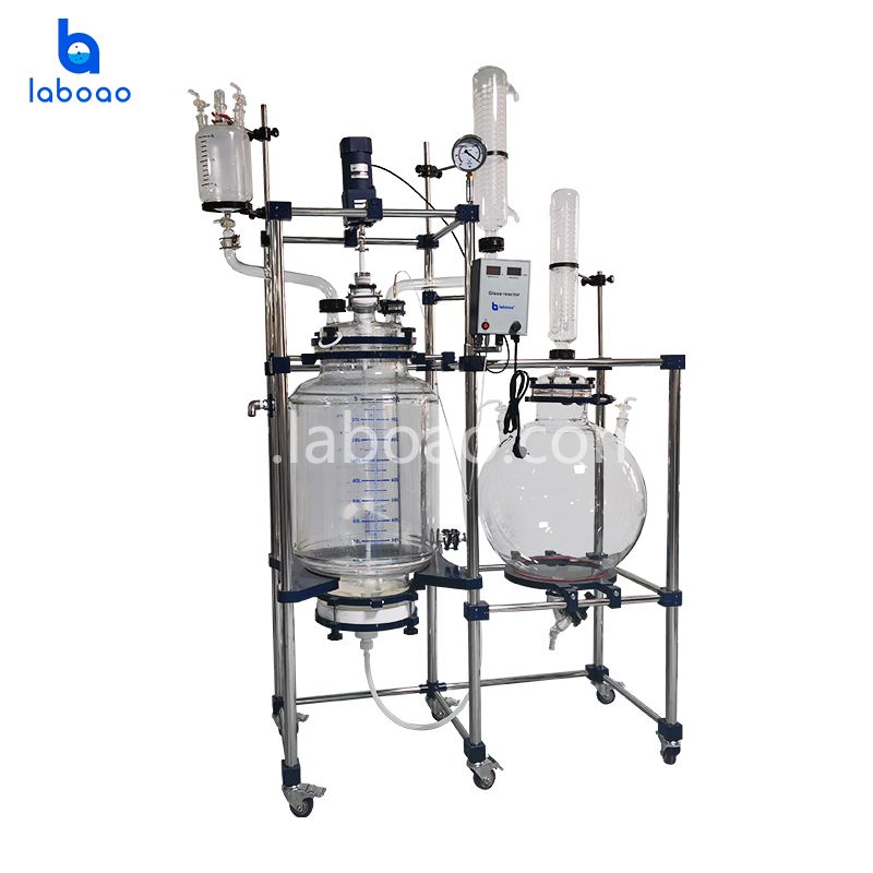 Réacteur en verre gainé de filtre de cristallisation 100L