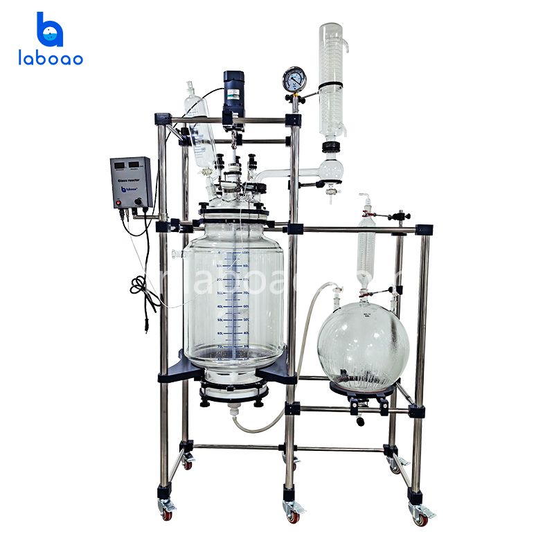 Réacteur en verre gainé de filtre de cristallisation 100L