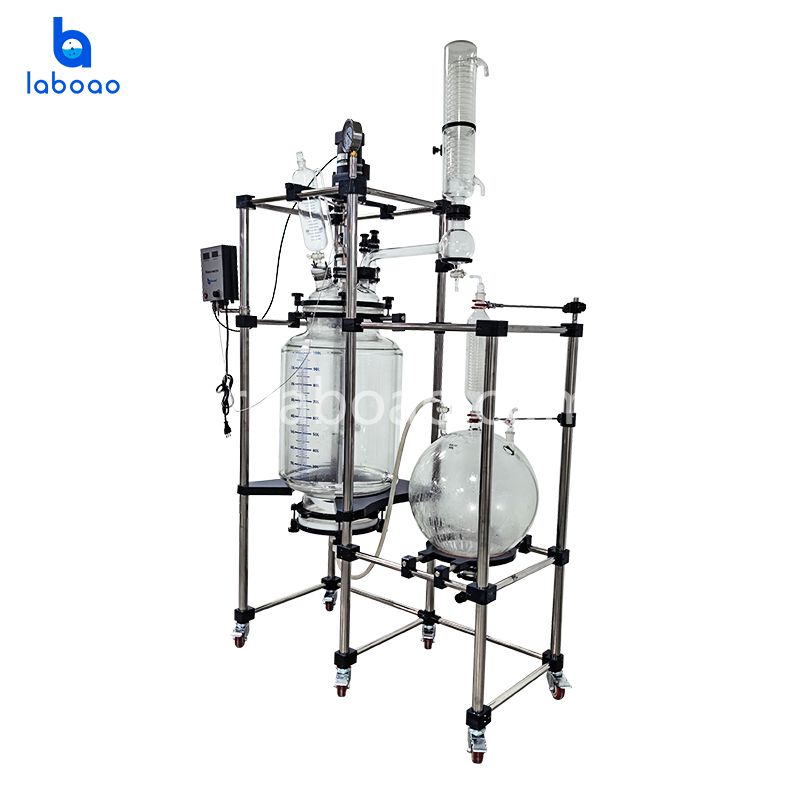Réacteur en verre gainé de filtre de cristallisation 100L