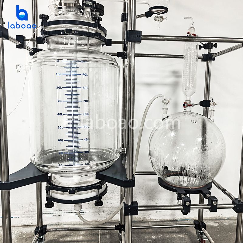 Réacteur en verre gainé de filtre de cristallisation 100L