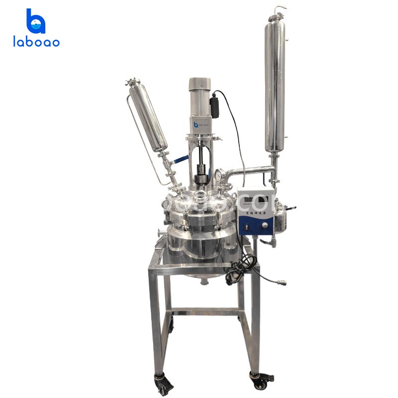 Réacteur chimique en acier inoxydable gainé de 10 L